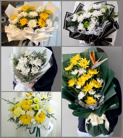 山东莱芜莱城区雪野镇西峪河北村白事花束代送